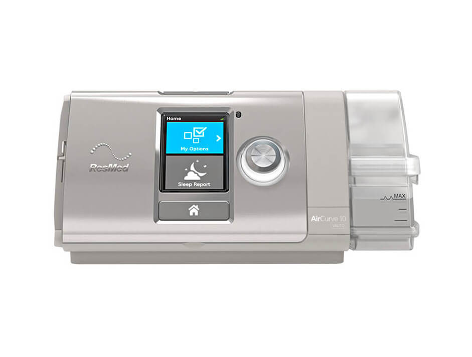 ResMed AirCurve 10 VAuto bilevel machine, front view