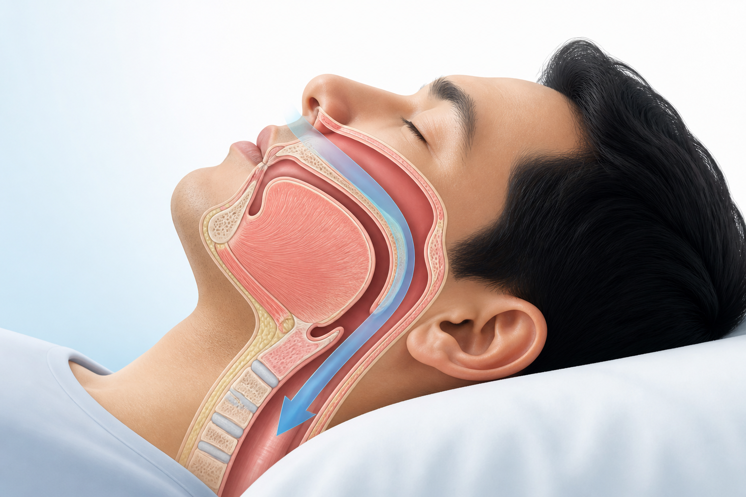 Airway anatomy during normal breathing