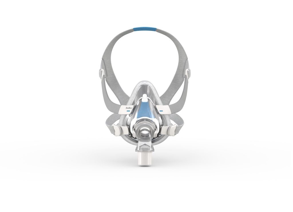 ResMed AirTouch F20 full face CPAP mask with memory foam cushion, front view