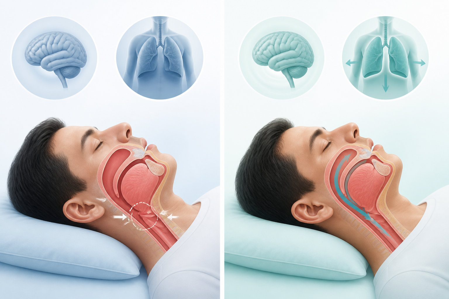 Central versus obstructive apnea comparison