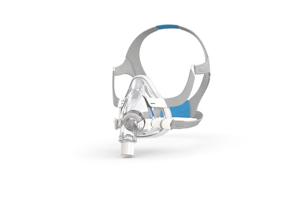 ResMed AirFit F20 full face CPAP mask, left side view