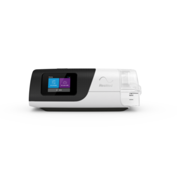 ResMed AirSense 11 AutoSet CPAP machine with built-in humidifier, front view